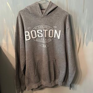 Boston Hoodie by Gilden Grey Large